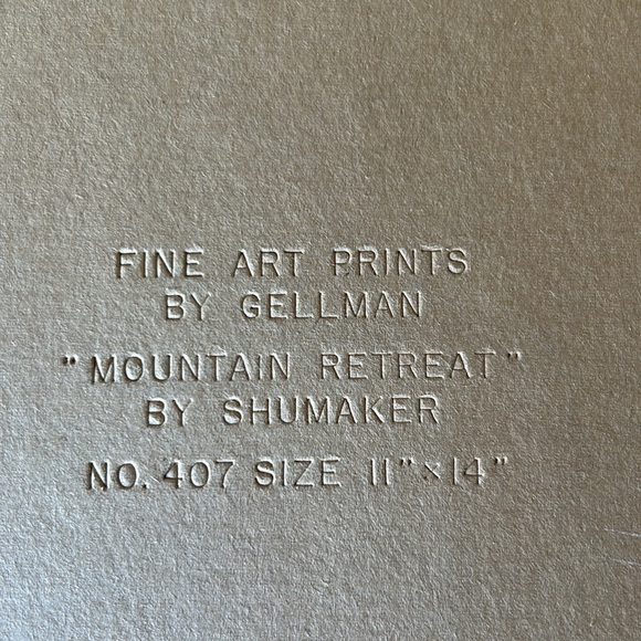 Fine Art Print Mountain Retreat by Shumaker # 407 11”x14” - Picture 3 of 8